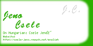 jeno csele business card